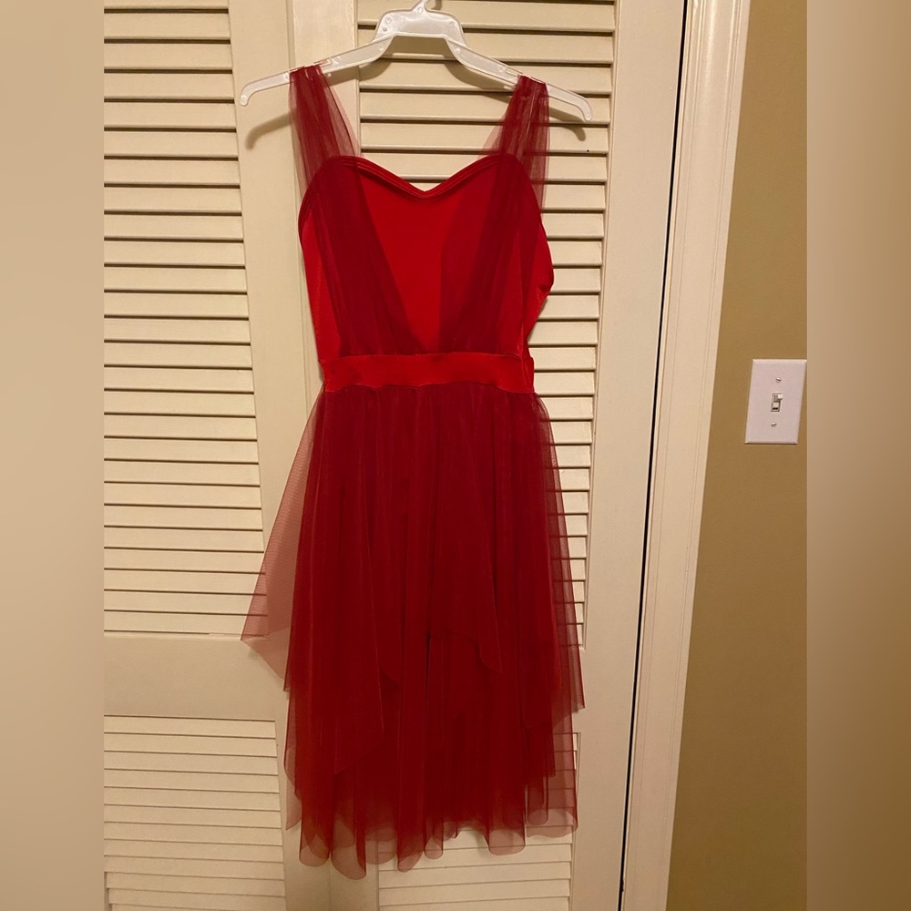 Red Contemporary Dance Dress